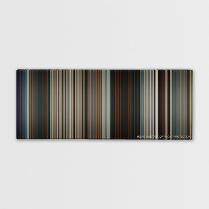 Logan color palette canvas print: thousands of thin vertical stripes of color