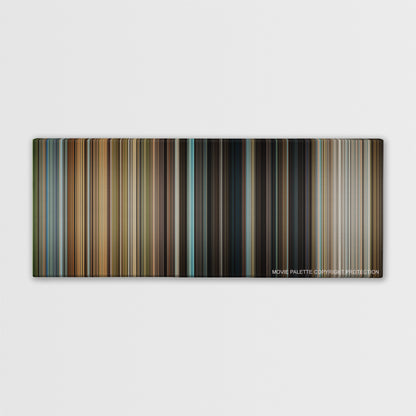 Rise of the Planet of Apes color palette canvas print: thousands of thin vertical stripes of color
