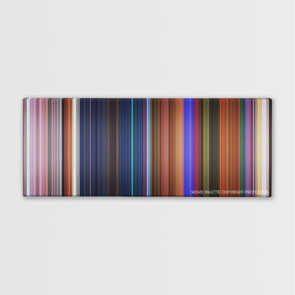 Journey to the Center of the Earth color palette canvas print: thousands of thin vertical stripes of color