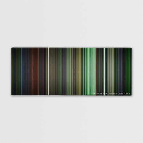 The Matrix Reloaded color palette canvas print: thousands of thin vertical stripes of color