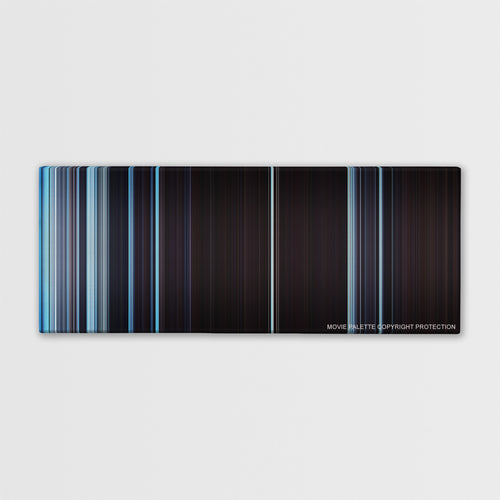 The Hateful Eight color palette canvas print: thousands of thin vertical stripes of color