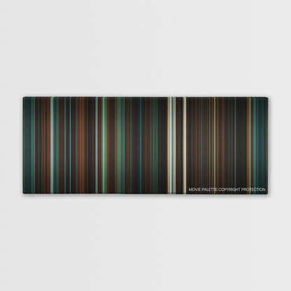 Let Me In color palette canvas print: thousands of thin vertical stripes of color