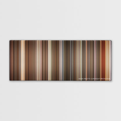 Barton Fink color palette canvas print: thousands of thin vertical stripes of color