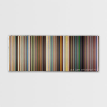 Kick-Ass movie barcode canvas print, the whole film as stripes of color
