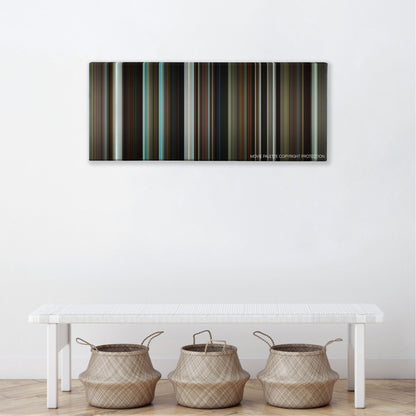 If I Stay color palette canvas above a white bench with three woven baskets