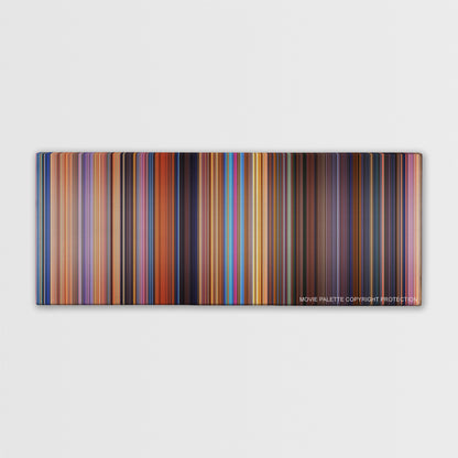 Toy Story 2 color palette canvas print: thousands of thin vertical stripes of color