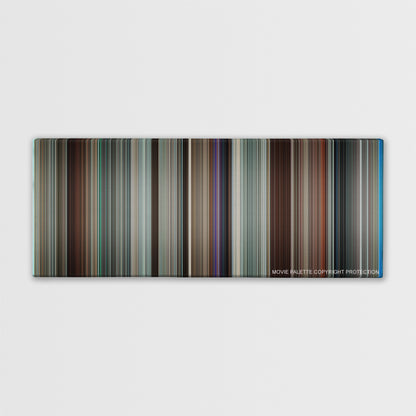 Up in the Air color palette canvas print: thousands of thin vertical stripes of color