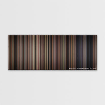 L.A. Confidential color palette canvas print: thousands of thin vertical stripes of color