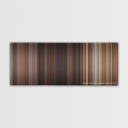 Red Eye color palette canvas print: thousands of thin vertical stripes of color