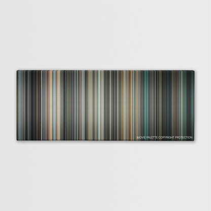 The Call color palette canvas print: thousands of thin vertical stripes of color