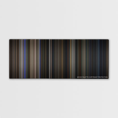The Amazing Spider-Man color palette canvas print: thousands of thin vertical stripes of color