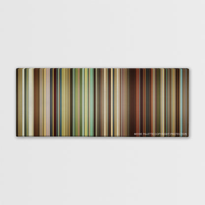 Dallas Buyers Club color palette canvas print: thousands of thin vertical stripes of color