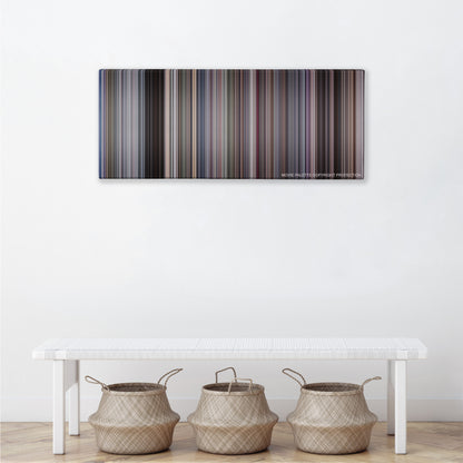 RoboCop color palette canvas above a white bench with three woven baskets
