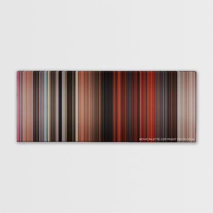 Indiana Jones and the Temple of Doom color palette canvas print: thousands of thin vertical stripes of color