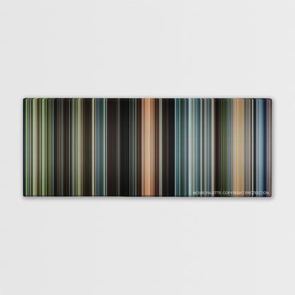 The Butterfly Effect color palette canvas print: thousands of thin vertical stripes of color