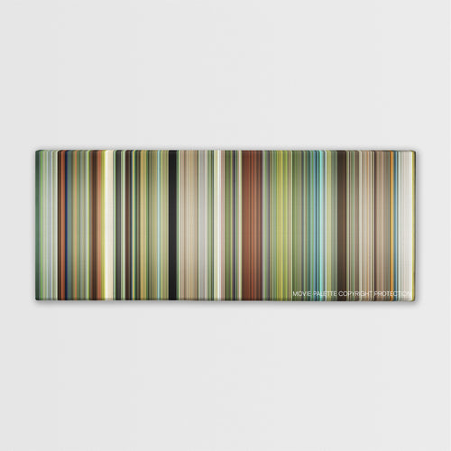 Hunt for the Wilderpeople color palette canvas print: thousands of thin vertical stripes of color