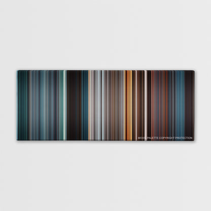 Mission: Impossible - Ghost Protocol color palette canvas print: thousands of thin vertical stripes of color