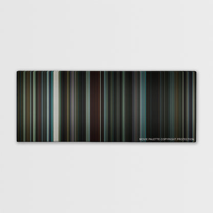 Nightcrawler color palette canvas print: thousands of thin vertical stripes of color