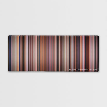 Pay It Forward color palette canvas print: thousands of thin vertical stripes of color