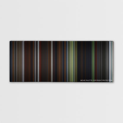 Pirates of the Caribbean: On Stranger Tides color palette canvas print: thousands of thin vertical stripes of color