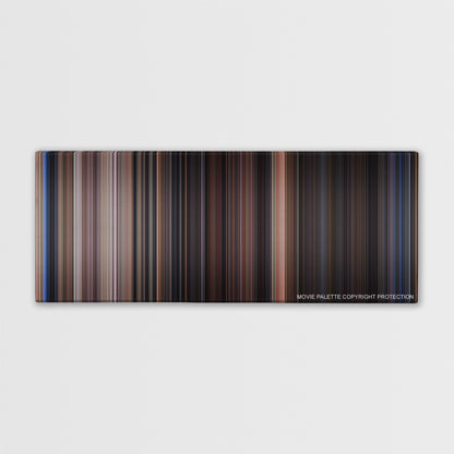 Back to the Future Part II color palette canvas print: thousands of thin vertical stripes of color