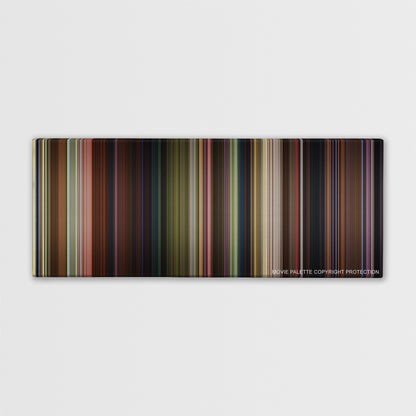Shrek 2 color palette canvas print: thousands of thin vertical stripes of color