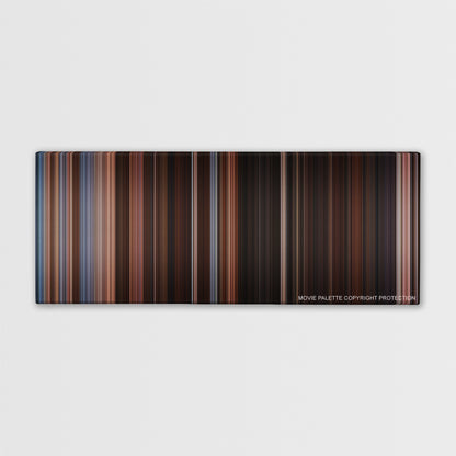 Horrible Bosses color palette canvas print: thousands of thin vertical stripes of color