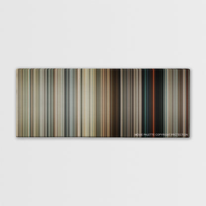 The Hurt Locker color palette canvas print: thousands of thin vertical stripes of color
