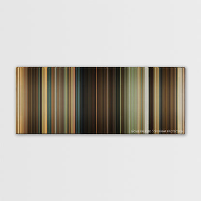 Indiana Jones and the Kingdom of the Crystal Skull color palette canvas print: thousands of thin vertical stripes of color