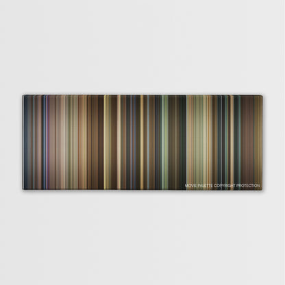 Dil Bechara color palette canvas print: thousands of thin vertical stripes of color