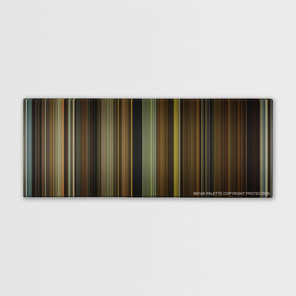Split color palette canvas print: thousands of thin vertical stripes of color