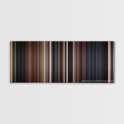 The Wolverine color palette canvas print: thousands of thin vertical stripes of color