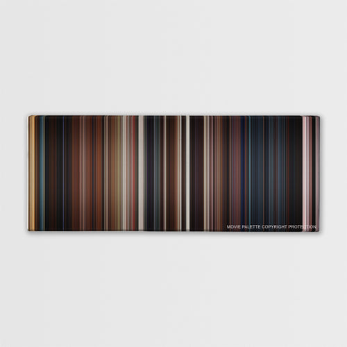 The Wolverine color palette canvas print: thousands of thin vertical stripes of color
