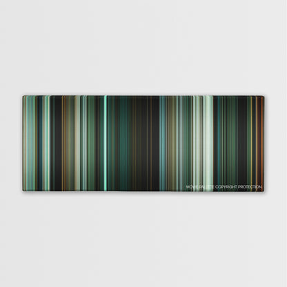 The Crazies color palette canvas print: thousands of thin vertical stripes of color