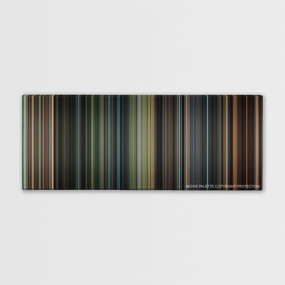 The Incredible Hulk color palette canvas print: thousands of thin vertical stripes of color