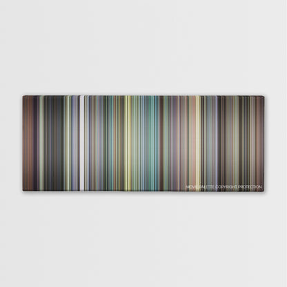 Dawn of the Dead color palette canvas print: thousands of thin vertical stripes of color