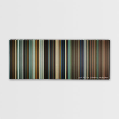 Warrior color palette canvas print: thousands of thin vertical stripes of color