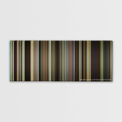 Three Billboards Outside Ebbing, Missouri color palette canvas print: thousands of thin vertical stripes of color