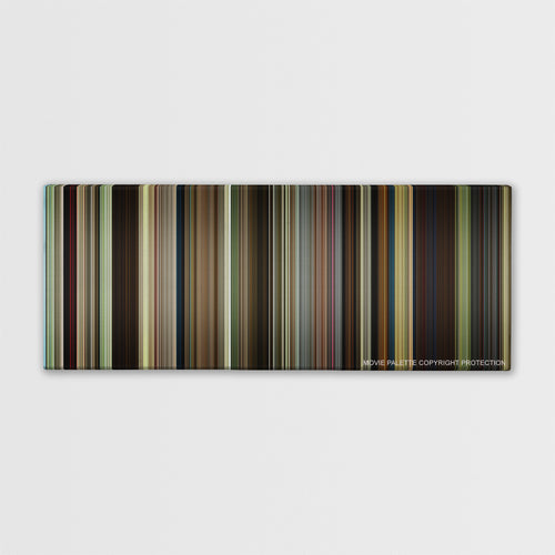 Three Billboards Outside Ebbing, Missouri color palette canvas print: thousands of thin vertical stripes of color