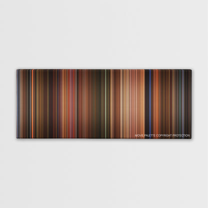 The Dreamers color palette canvas print: thousands of thin vertical stripes of color