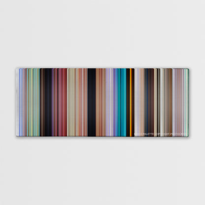 Ice Age movie barcode canvas print, the whole film as stripes of color