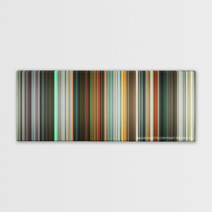 Ghost Rider: Spirit of Vengeance color palette canvas print: thousands of thin vertical stripes of color