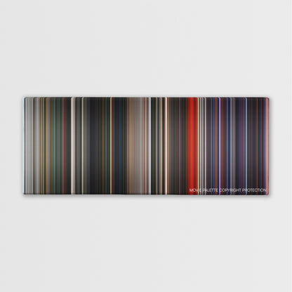 Mortal Engines color palette canvas print: thousands of thin vertical stripes of color