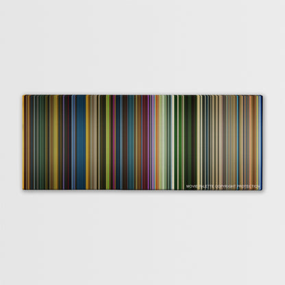 X-Men: Apocalypse color palette canvas print: thousands of thin vertical stripes of color