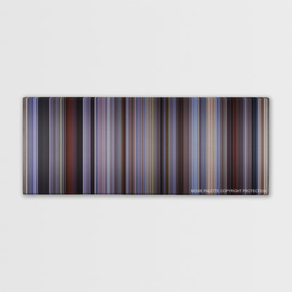 The 40-Year-Old Virgin color palette canvas print: thousands of thin vertical stripes of color