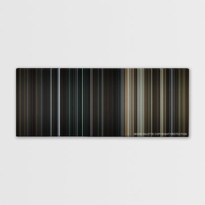 The Da Vinci Code color palette canvas print: thousands of thin vertical stripes of color