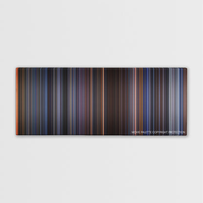 Judge Dredd color palette canvas print: thousands of thin vertical stripes of color