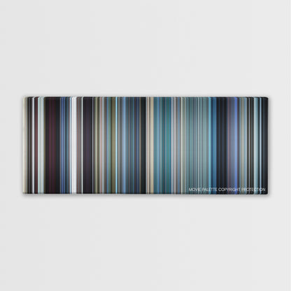 The French Connection color palette canvas print: thousands of thin vertical stripes of color