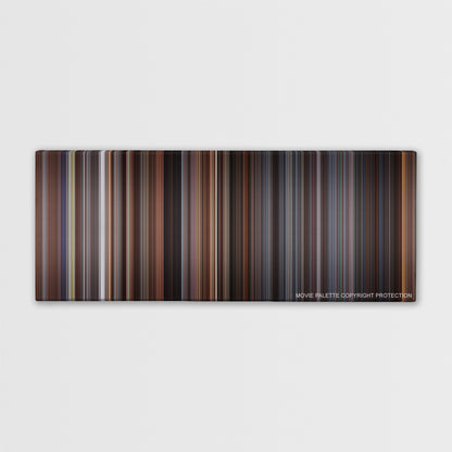 The Devil's Advocate color palette canvas print: thousands of thin vertical stripes of color