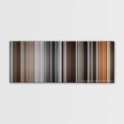 Quantum of Solace color palette canvas print: thousands of thin vertical stripes of color
